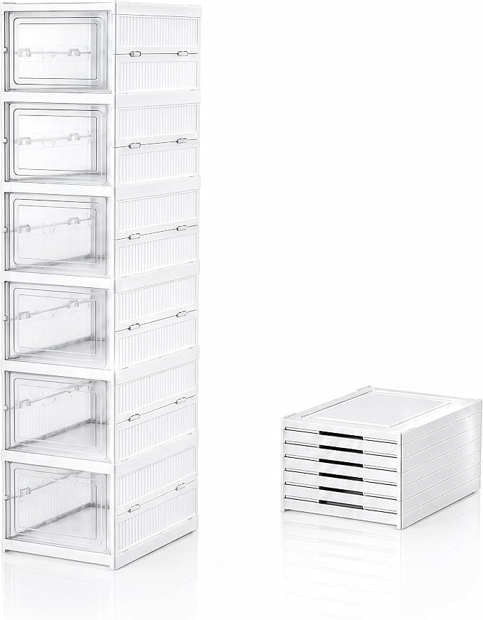 ORGANIZADOR DE ZAPATOS CON TAPAS Y PUERTAS 6 NIVELES