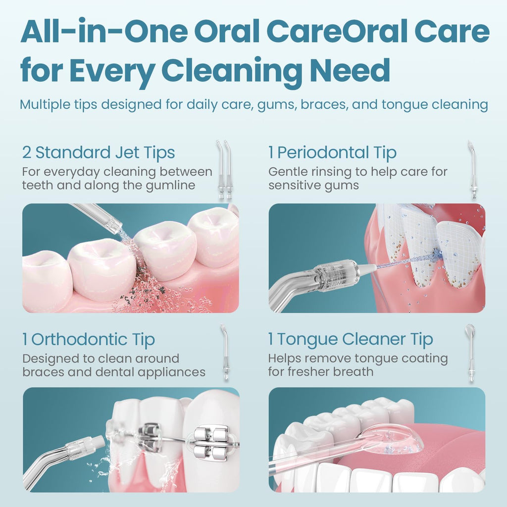IRRIGADOR ORAL PORTÁTIL – LIMPIEZA PROFESIONAL EN CASA